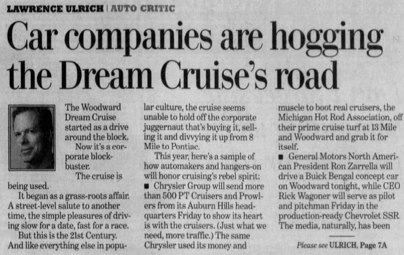 Royal Pontiac - Aug 2001 Article On Dream Cruise (newer photo)